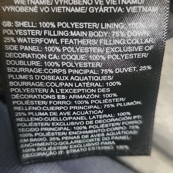 The North Face Women's Black Puffer 550 Down Fill Full Zip Vest Size Large - Picture 6 of 6